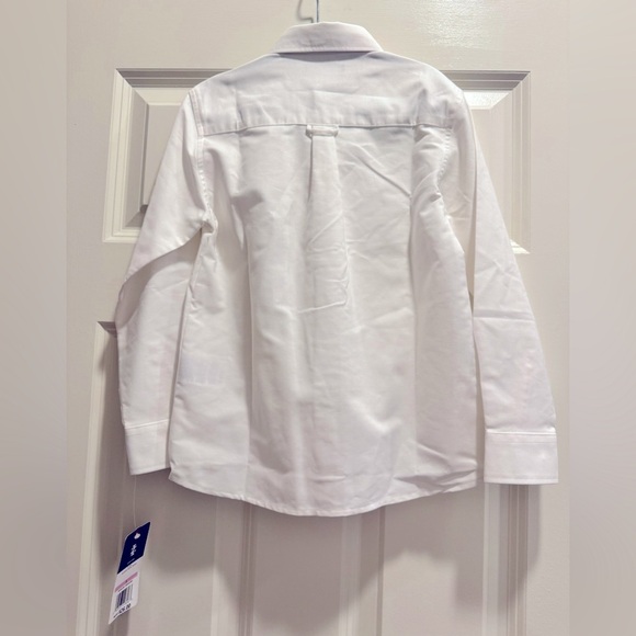 IZOD NWT Kids Sz 6 Classic White Kids Button Down Shirt - Picture 3 of 4